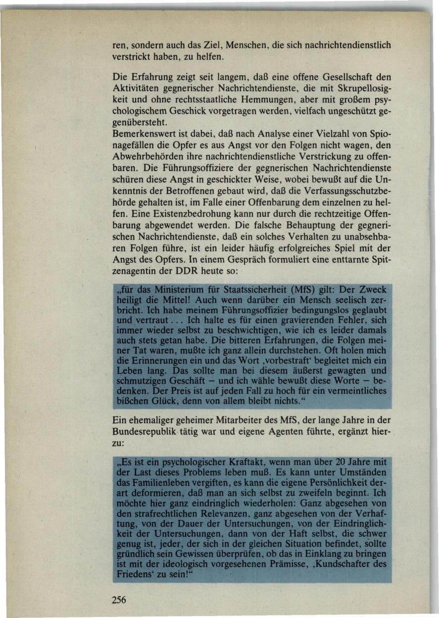 Seite 254 des Verfassungsschutzbericht 1985 Bund