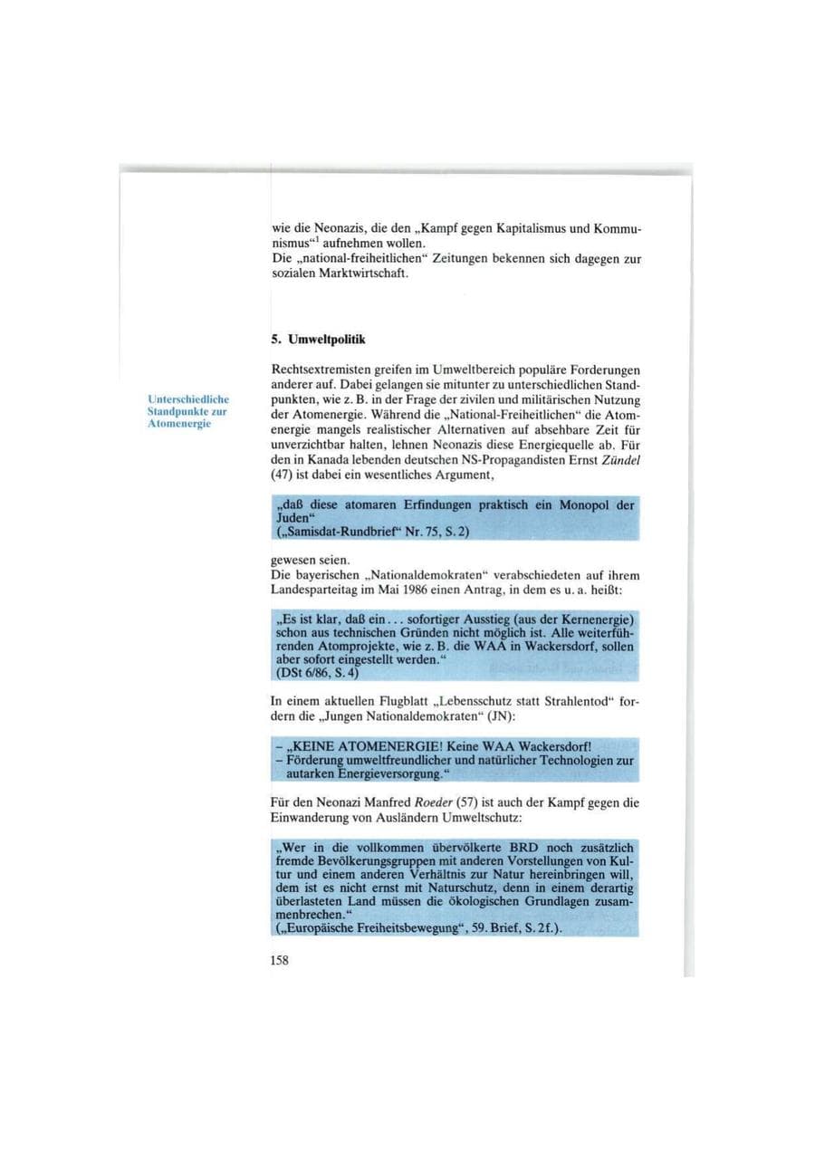 Seite 158 des Verfassungsschutzbericht 1986 Bund