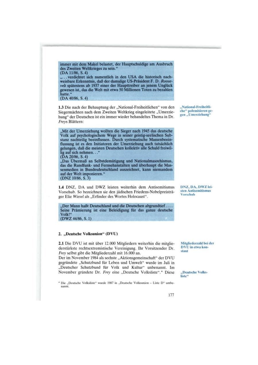 Seite 177 des Verfassungsschutzbericht 1986 Bund