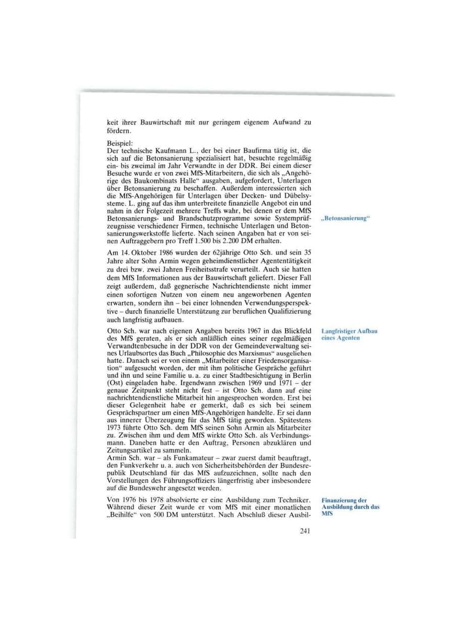 Seite 241 des Verfassungsschutzbericht 1986 Bund