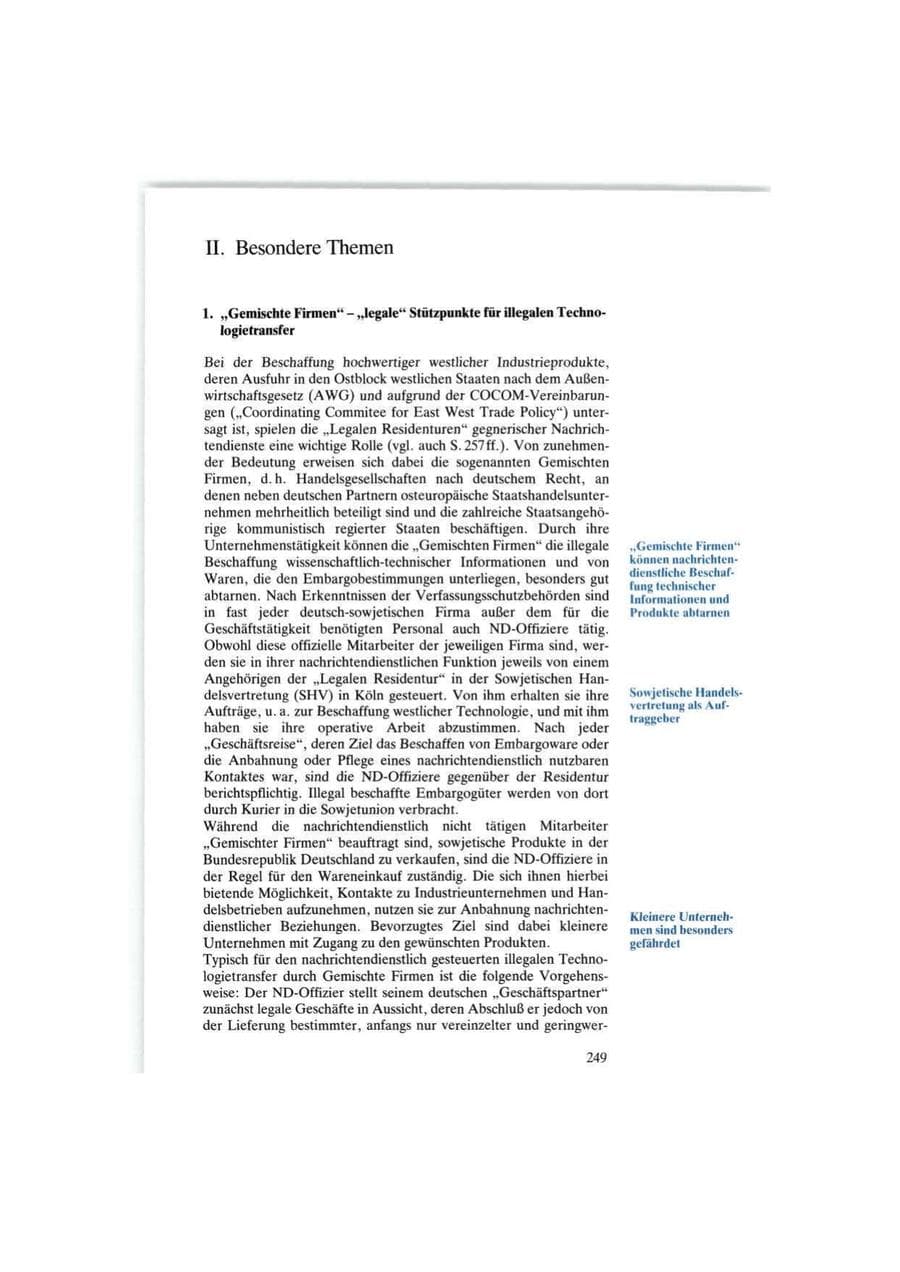 Seite 249 des Verfassungsschutzbericht 1986 Bund