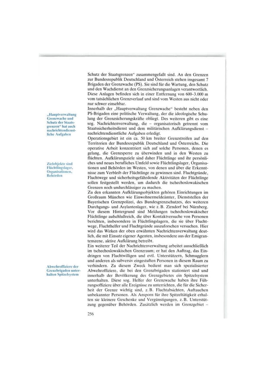 Seite 256 des Verfassungsschutzbericht 1986 Bund