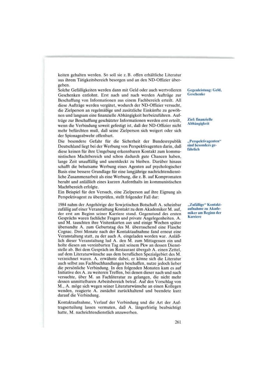 Seite 261 des Verfassungsschutzbericht 1986 Bund