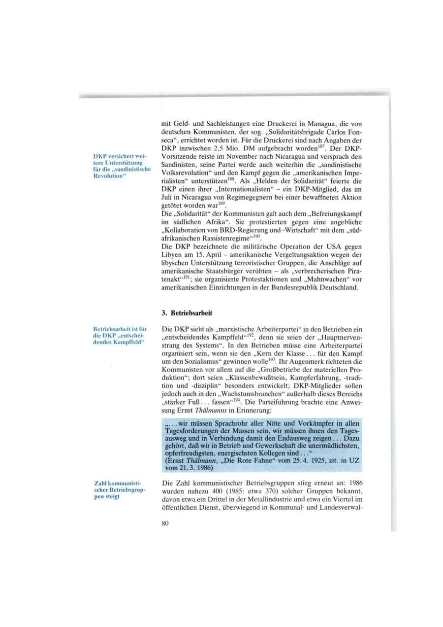 Seite 80 des Verfassungsschutzbericht 1986 Bund