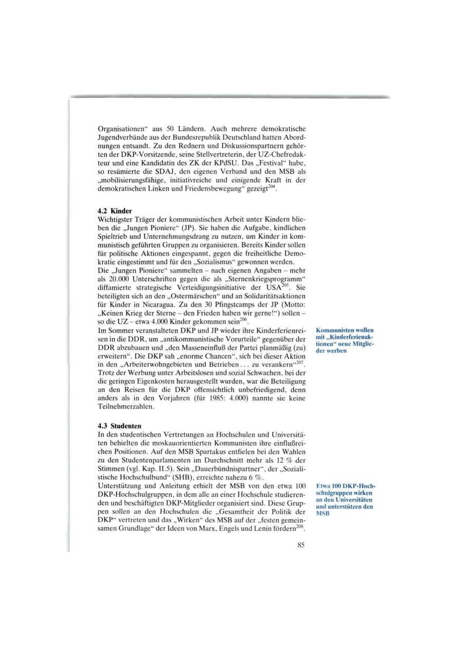 Seite 85 des Verfassungsschutzbericht 1986 Bund