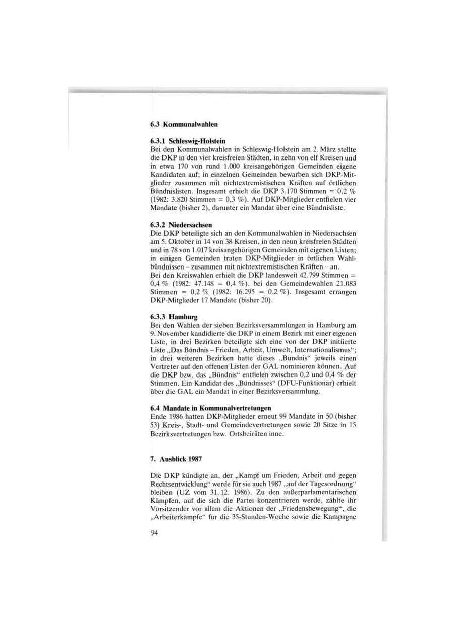 Seite 94 des Verfassungsschutzbericht 1986 Bund