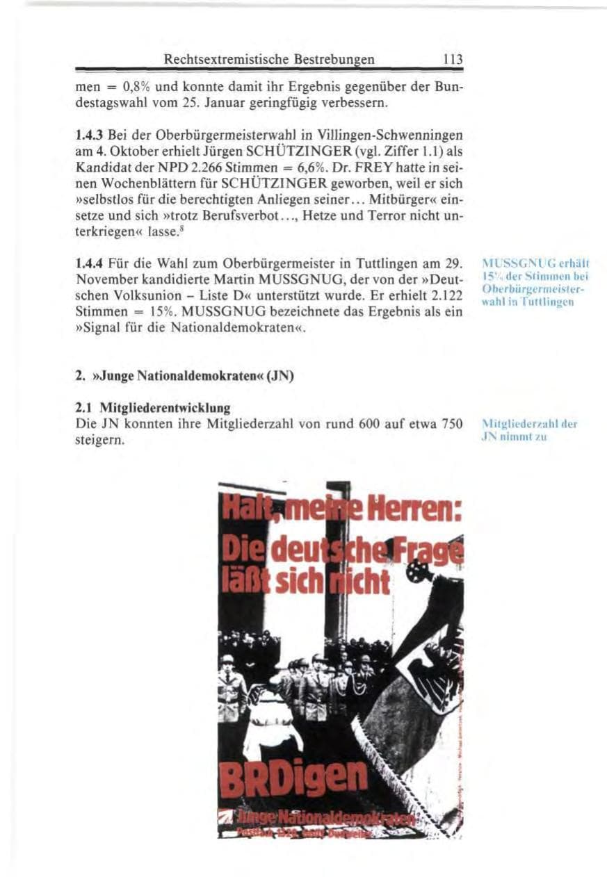 Seite 113 des Verfassungsschutzbericht 1987 Bund