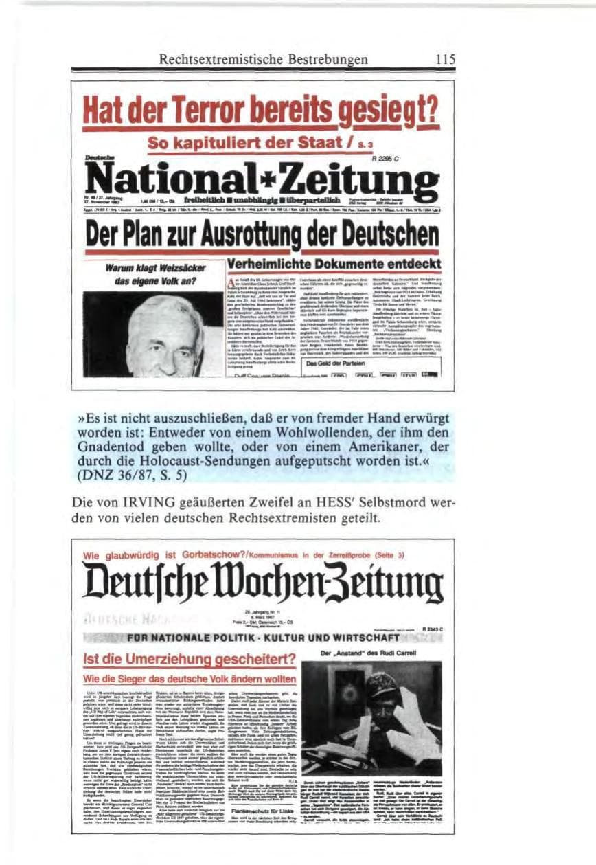 Seite 115 des Verfassungsschutzbericht 1987 Bund