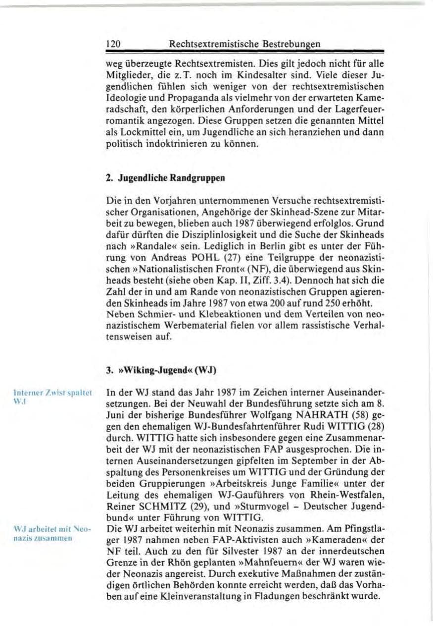 Seite 120 des Verfassungsschutzbericht 1987 Bund