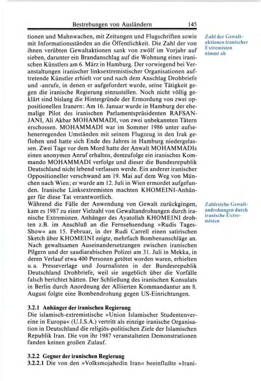 Seite 145 des Verfassungsschutzbericht 1987 Bund
