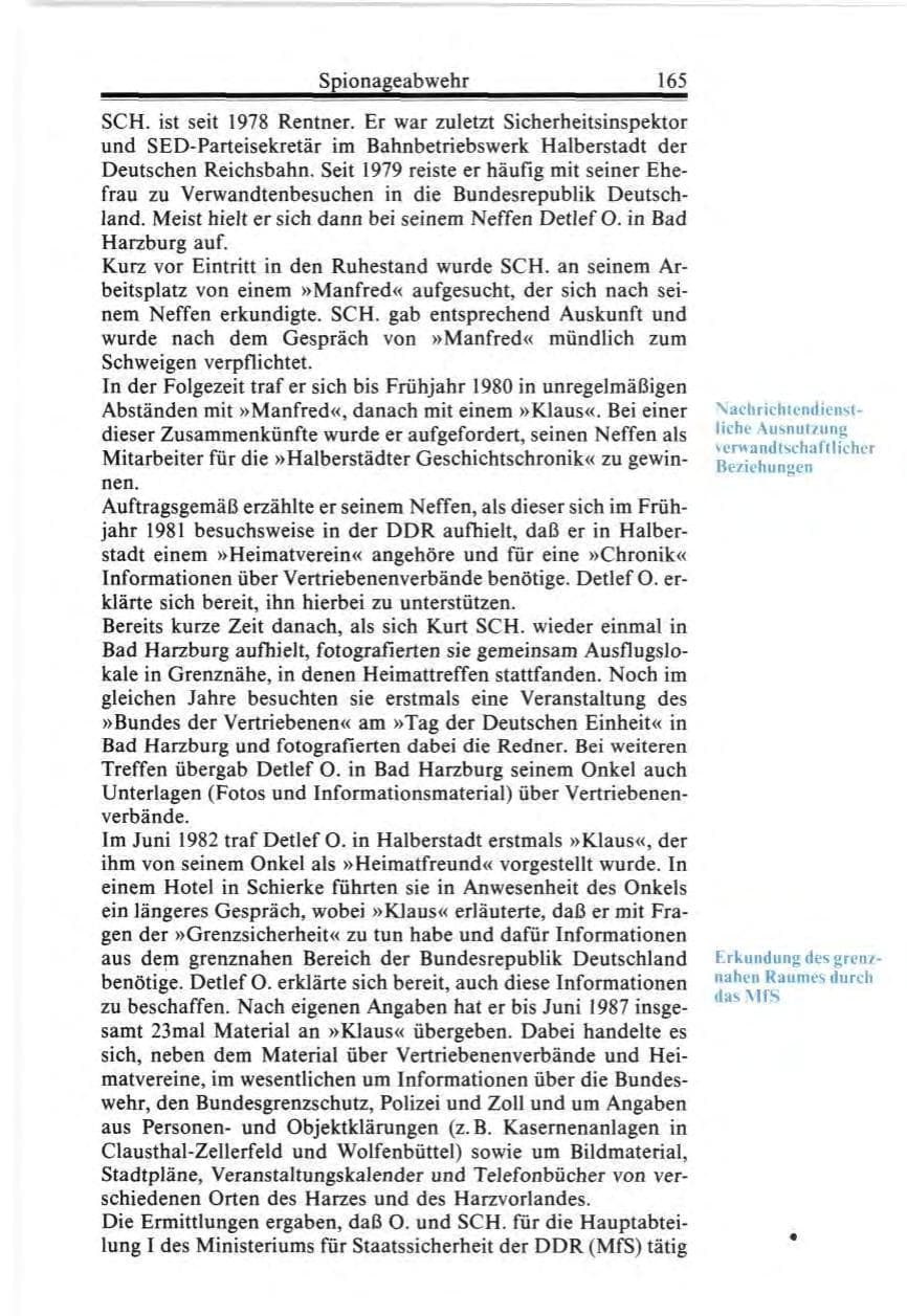 Seite 165 des Verfassungsschutzbericht 1987 Bund