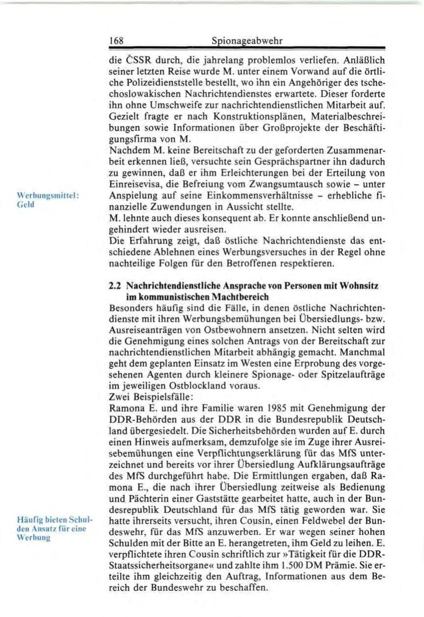 Seite 168 des Verfassungsschutzbericht 1987 Bund