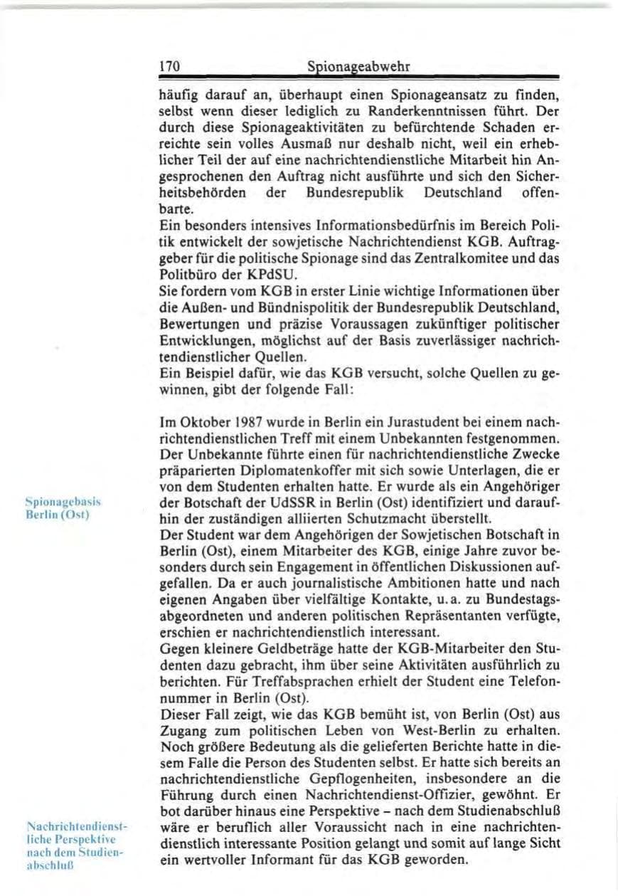 Seite 170 des Verfassungsschutzbericht 1987 Bund