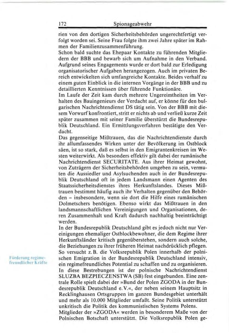 Seite 172 des Verfassungsschutzbericht 1987 Bund