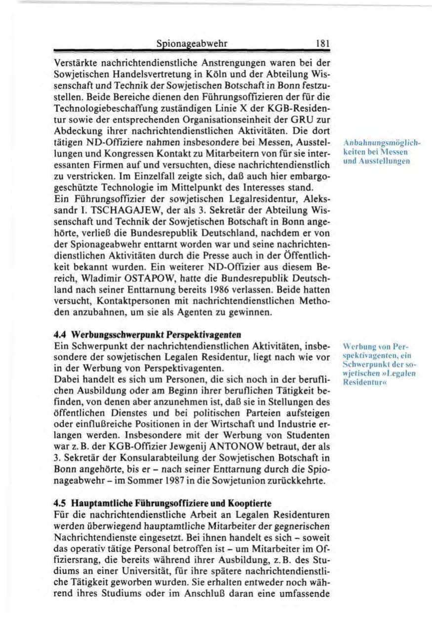 Seite 181 des Verfassungsschutzbericht 1987 Bund