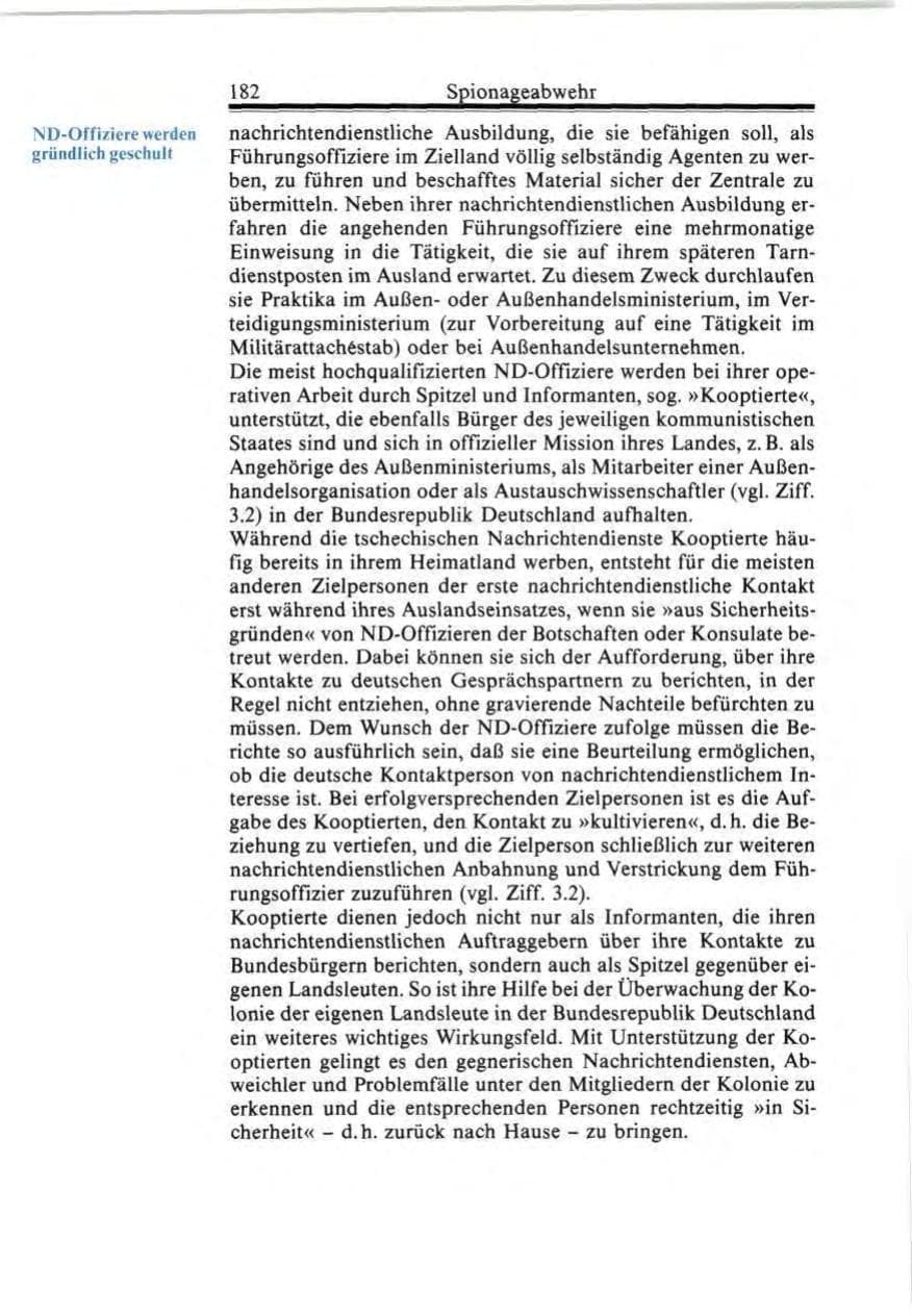 Seite 182 des Verfassungsschutzbericht 1987 Bund