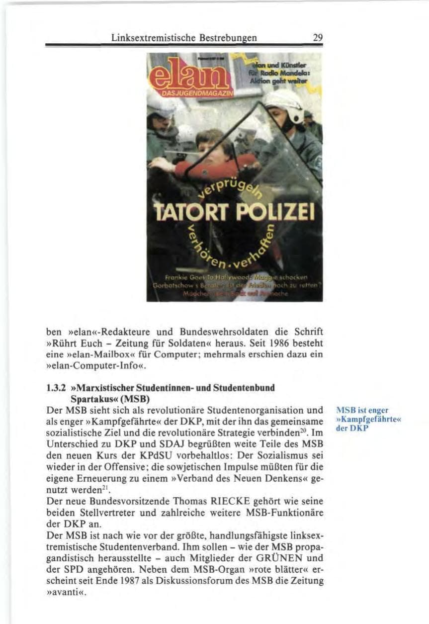 Seite 29 des Verfassungsschutzbericht 1987 Bund