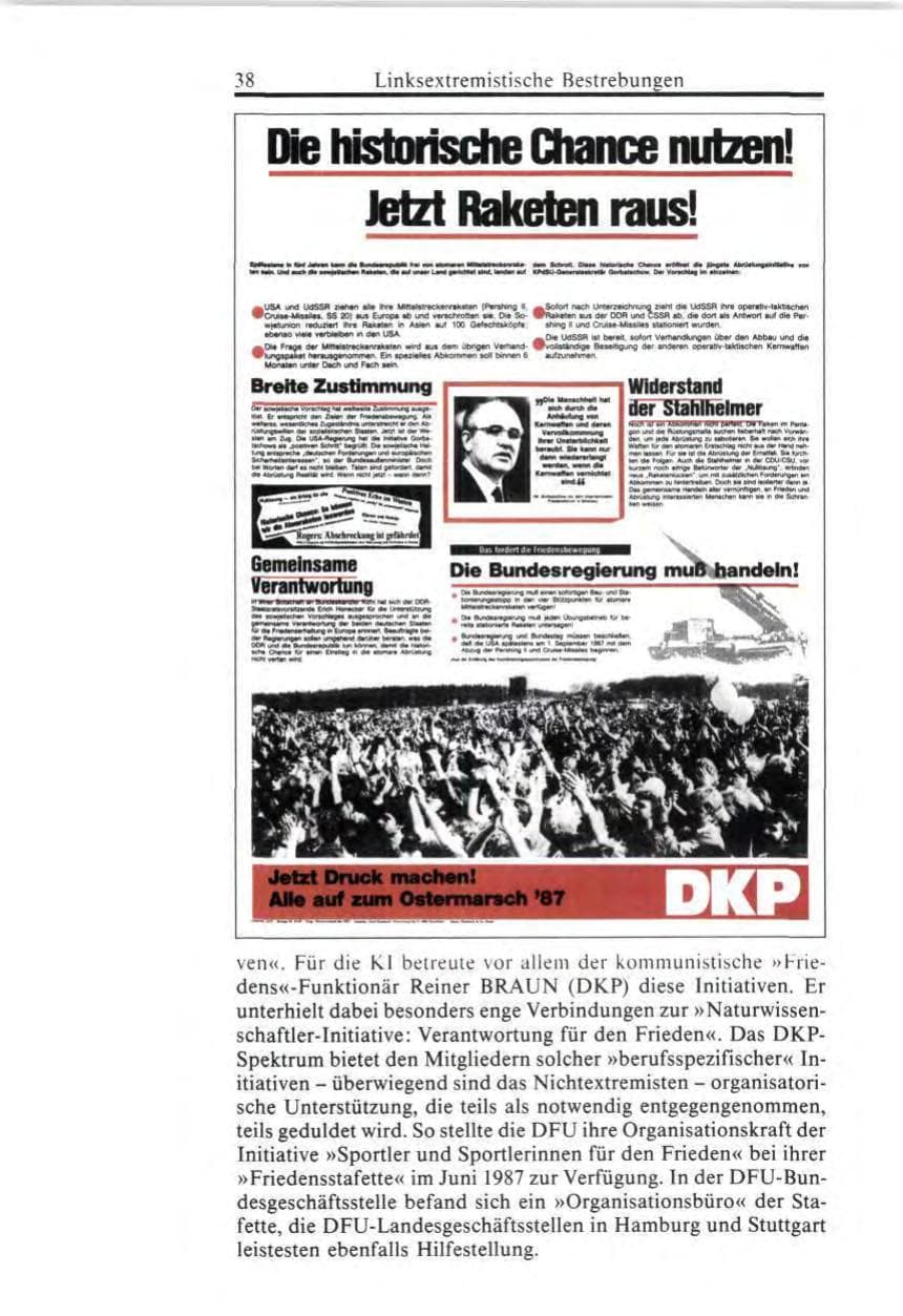 Seite 38 des Verfassungsschutzbericht 1987 Bund