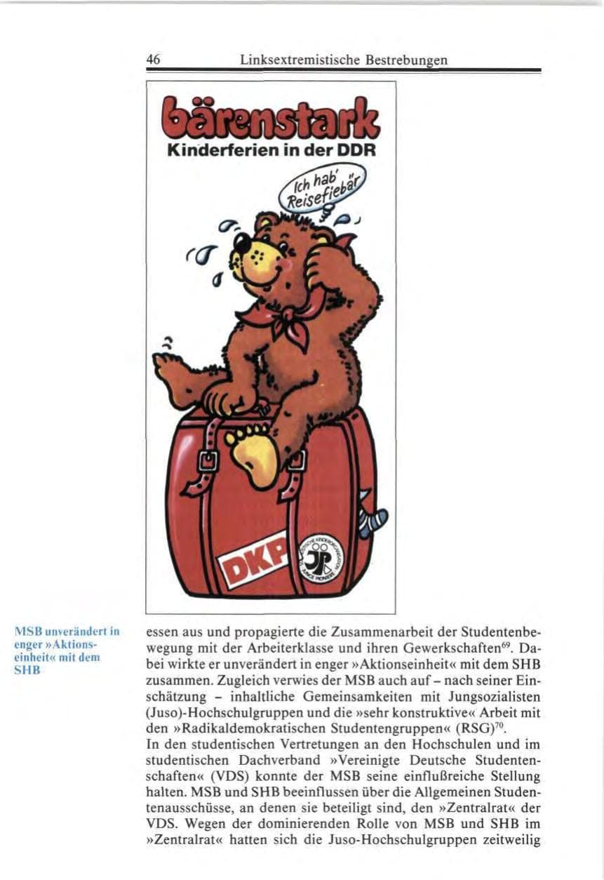 Seite 46 des Verfassungsschutzbericht 1987 Bund