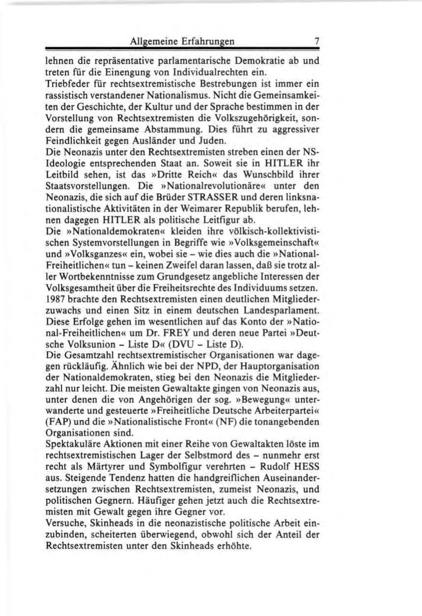 Seite 7 des Verfassungsschutzbericht 1987 Bund