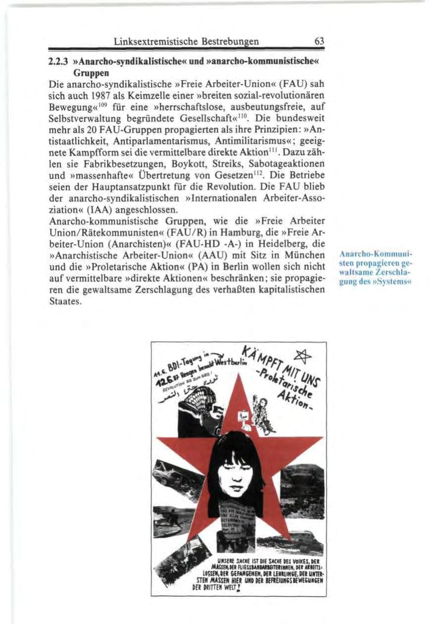 Seite 63 des Verfassungsschutzbericht 1987 Bund