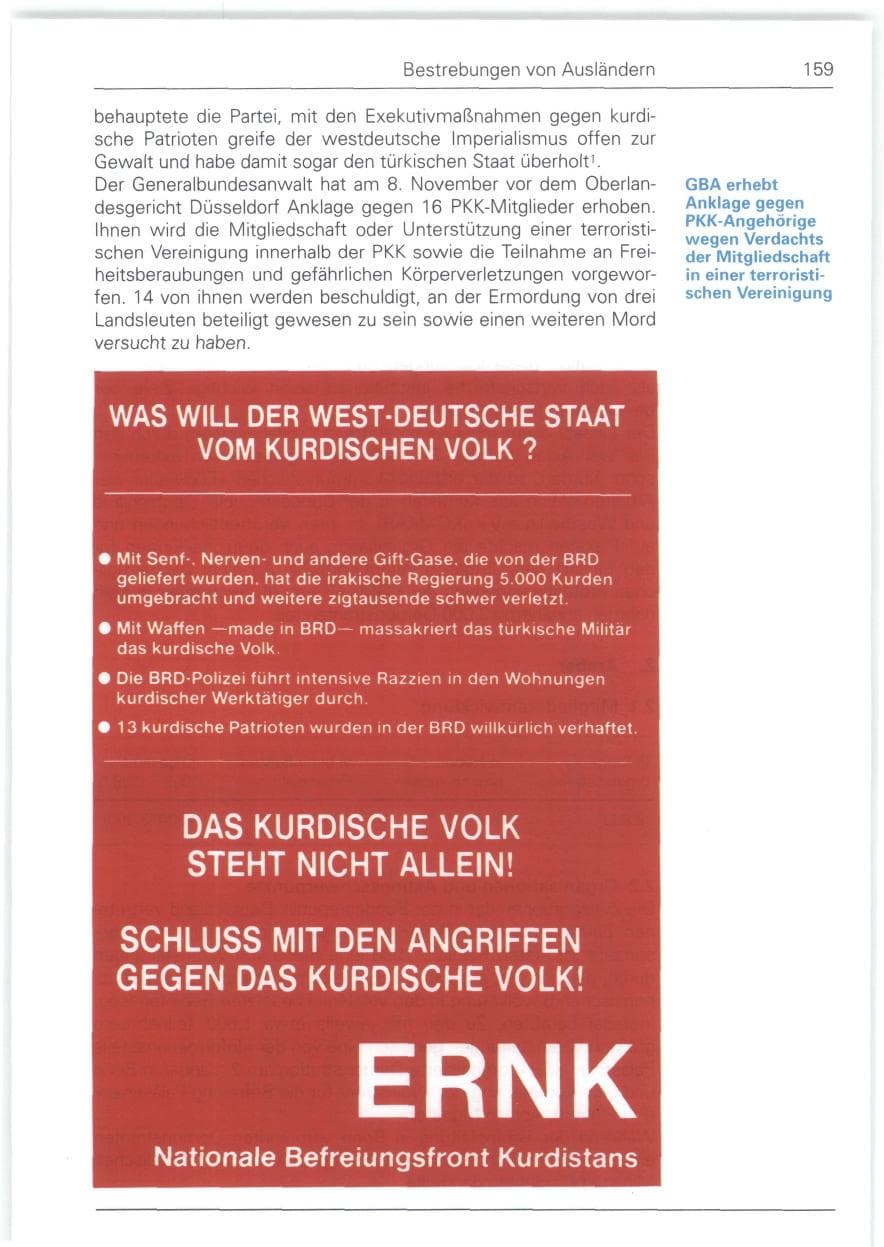 Seite 159 des Verfassungsschutzbericht 1988 Bund