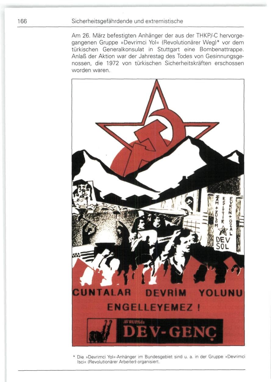 Seite 166 des Verfassungsschutzbericht 1988 Bund