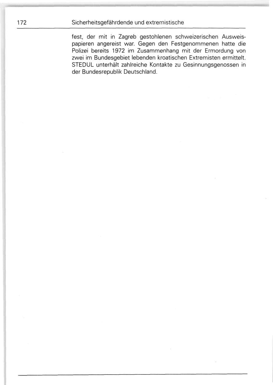 Seite 172 des Verfassungsschutzbericht 1988 Bund