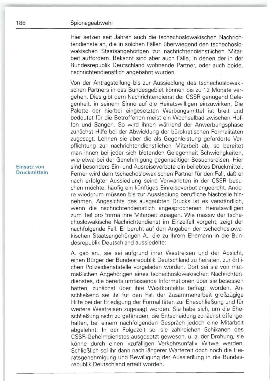 Seite 188 des Verfassungsschutzbericht 1988 Bund