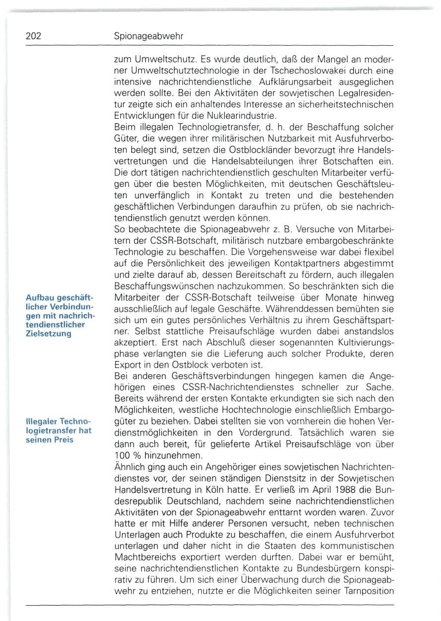 Seite 202 des Verfassungsschutzbericht 1988 Bund