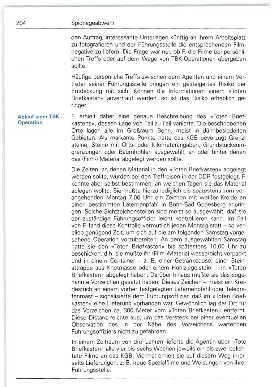 Seite 204 des Verfassungsschutzbericht 1988 Bund