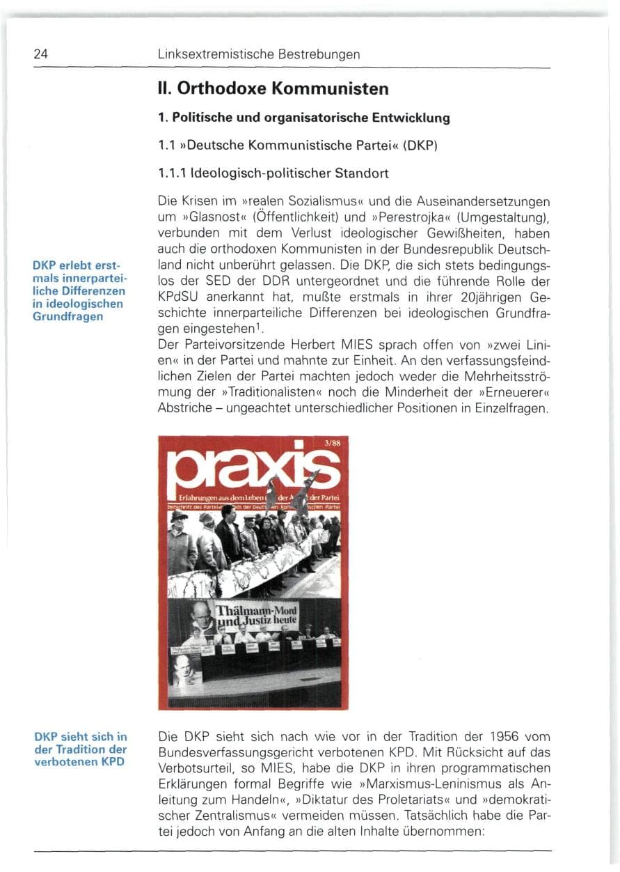 Seite 24 des Verfassungsschutzbericht 1988 Bund