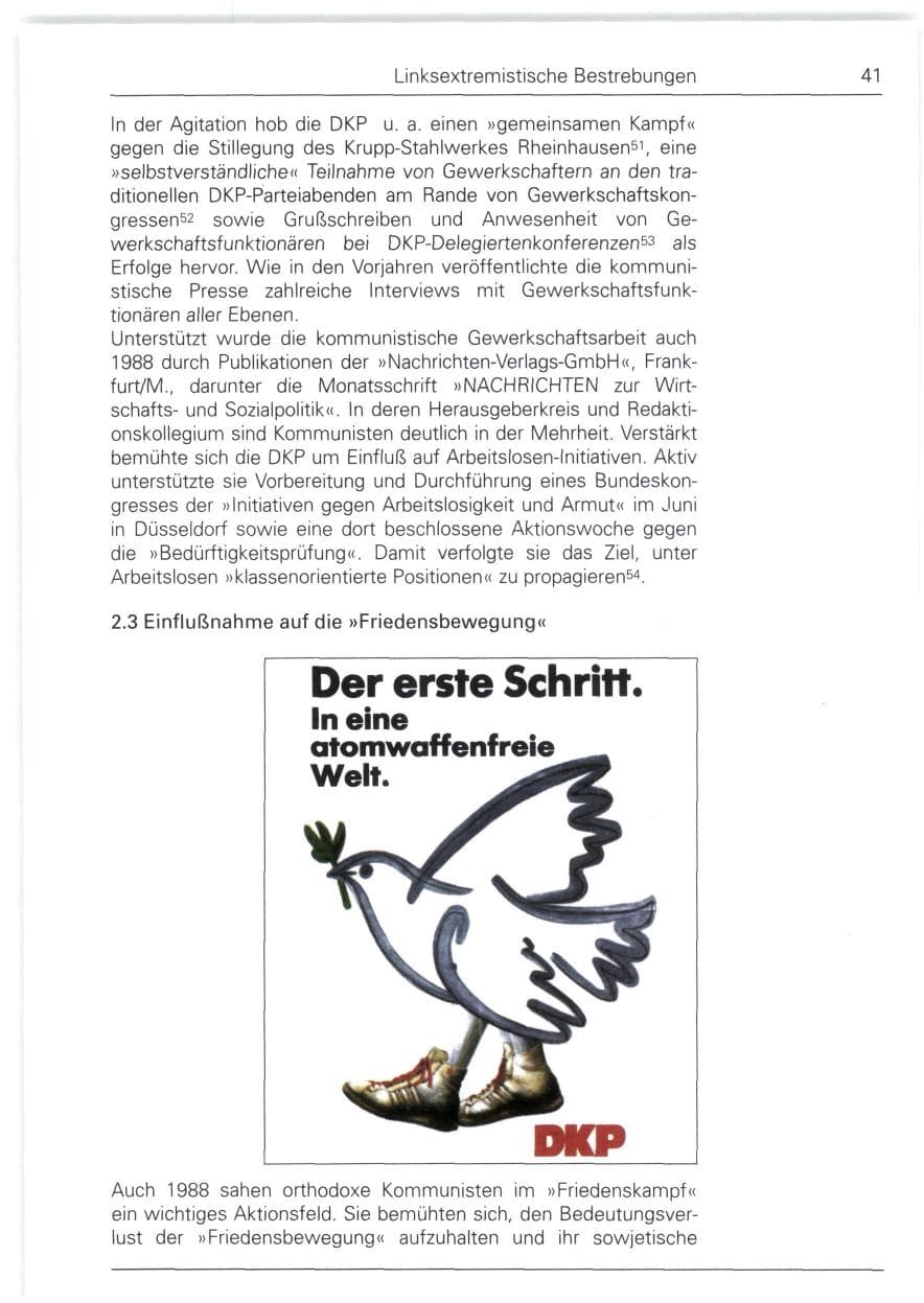 Seite 41 des Verfassungsschutzbericht 1988 Bund