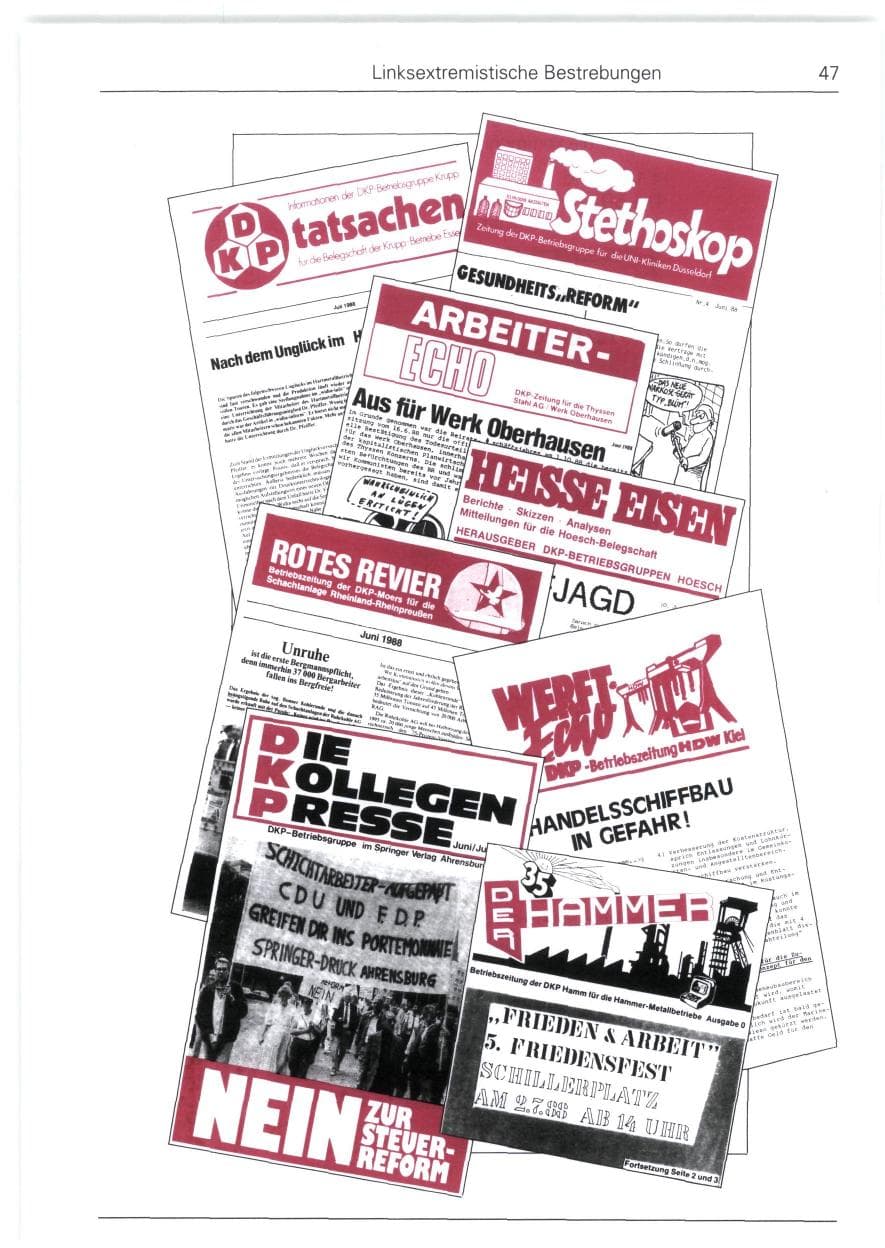 Seite 47 des Verfassungsschutzbericht 1988 Bund