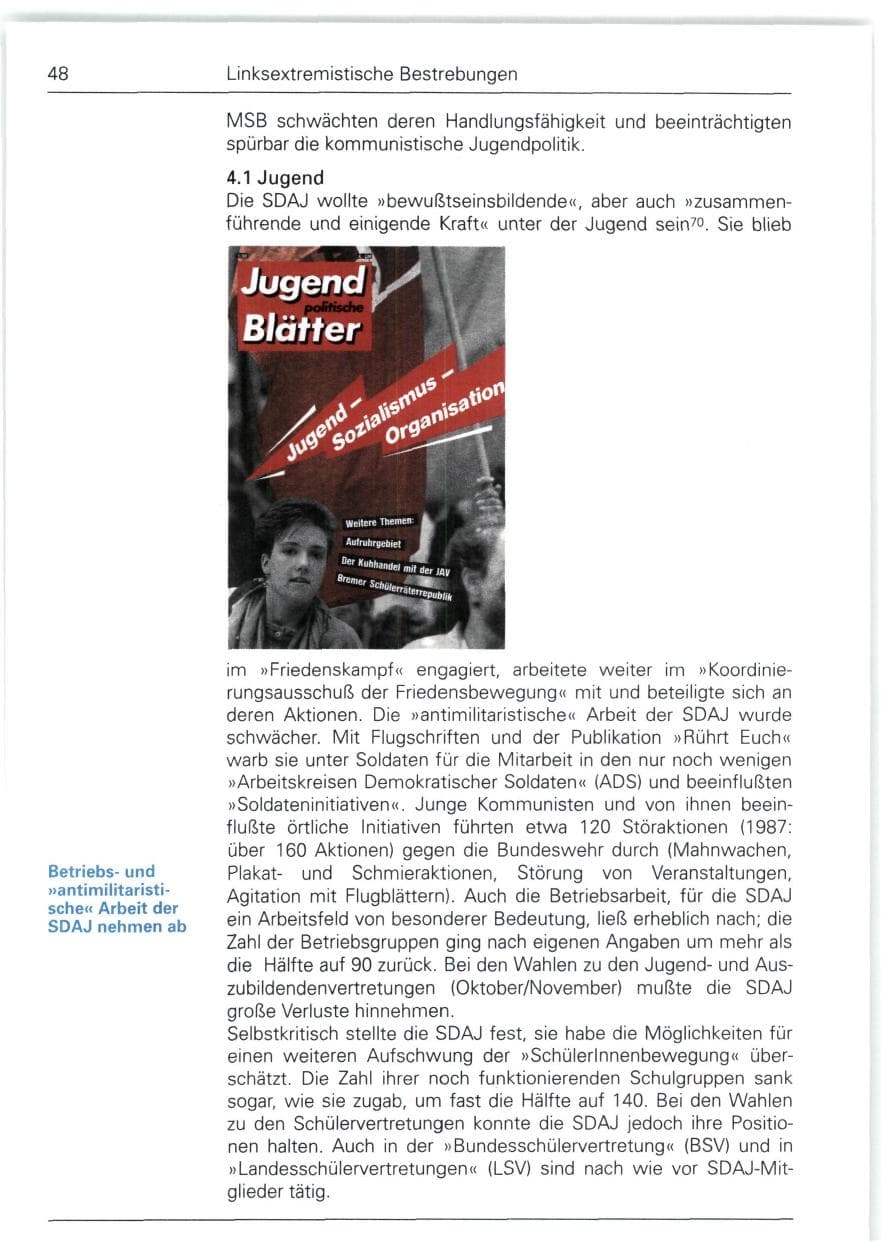 Seite 48 des Verfassungsschutzbericht 1988 Bund