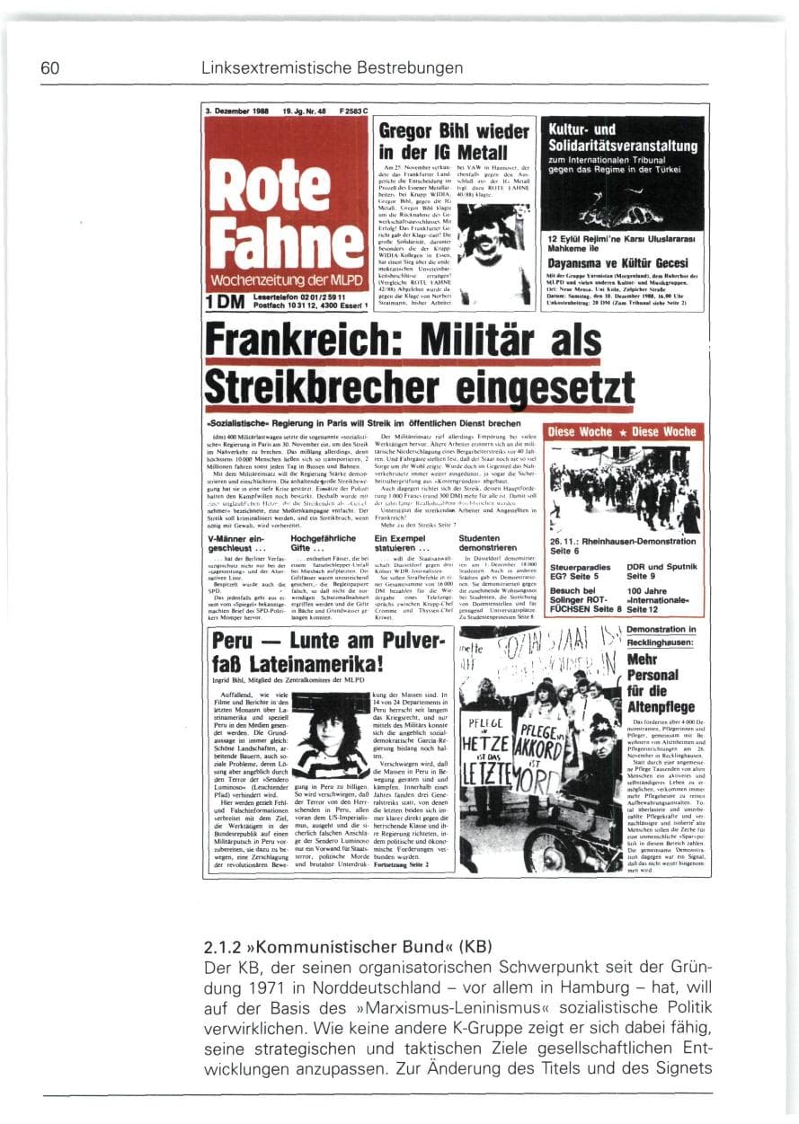 Seite 60 des Verfassungsschutzbericht 1988 Bund