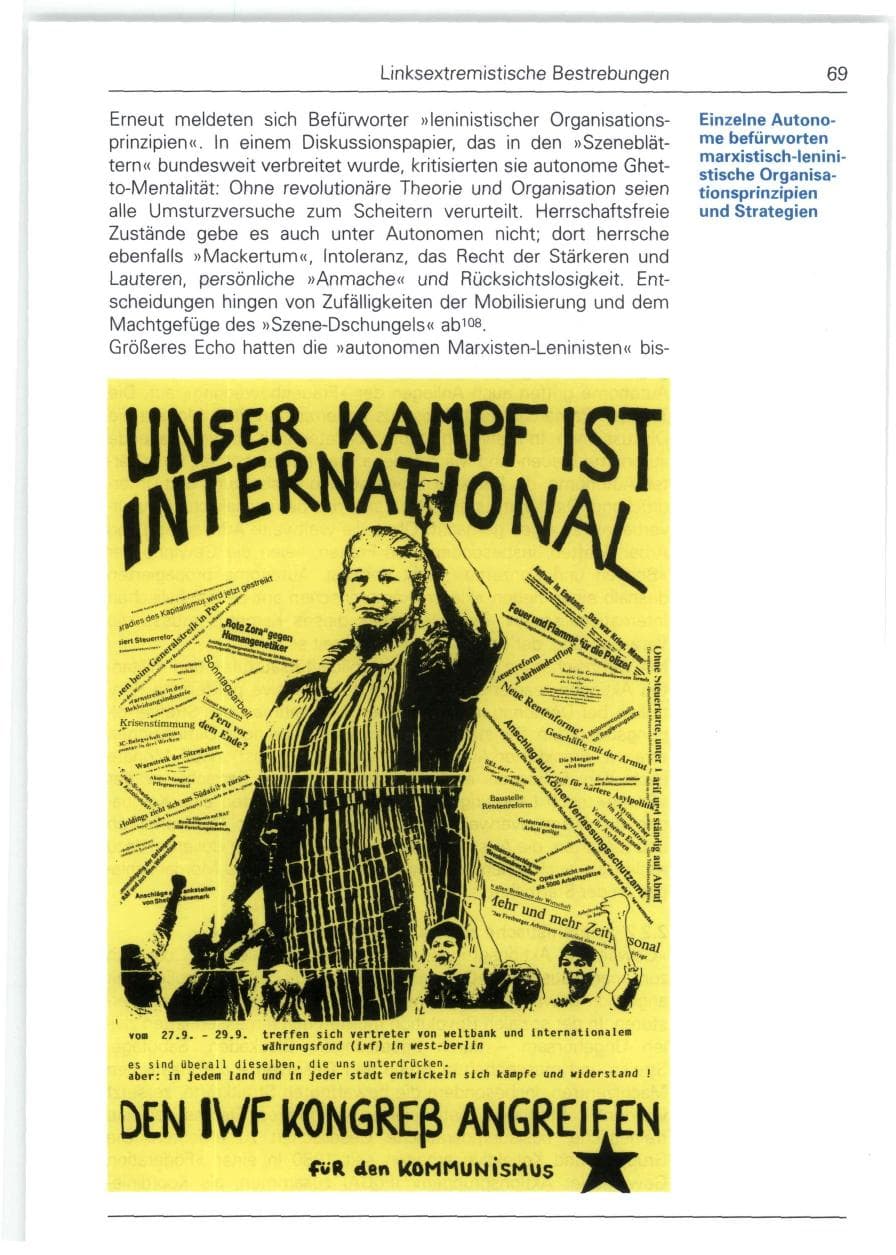 Seite 69 des Verfassungsschutzbericht 1988 Bund
