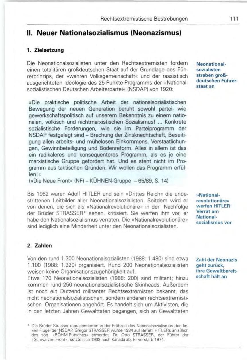 Seite 113 des Verfassungsschutzbericht 1989 Bund