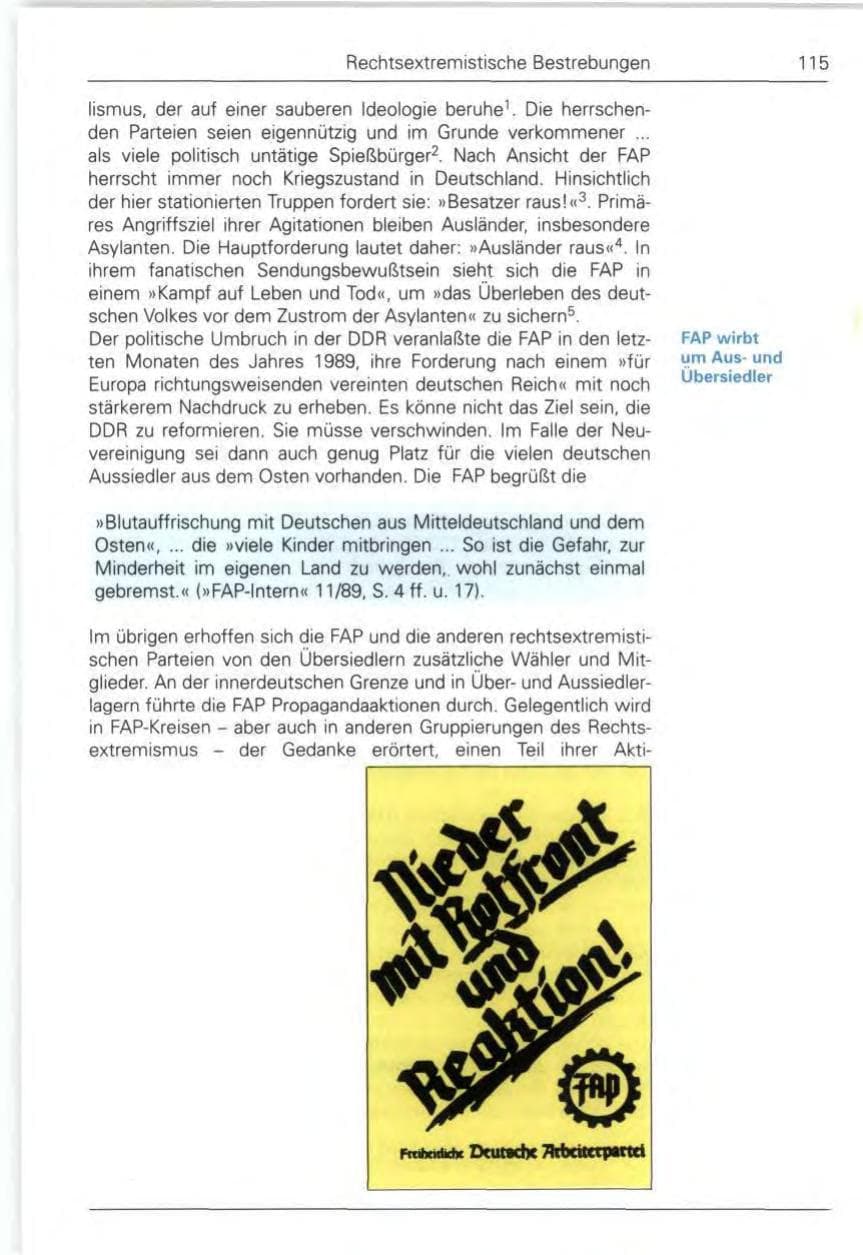 Seite 117 des Verfassungsschutzbericht 1989 Bund