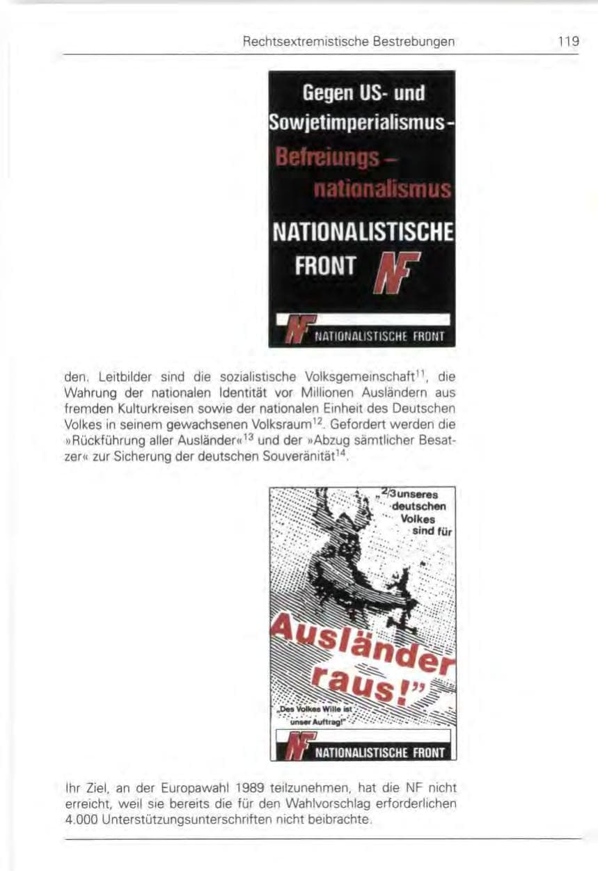 Seite 121 des Verfassungsschutzbericht 1989 Bund