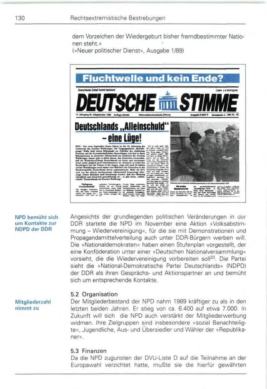 Seite 132 des Verfassungsschutzbericht 1989 Bund