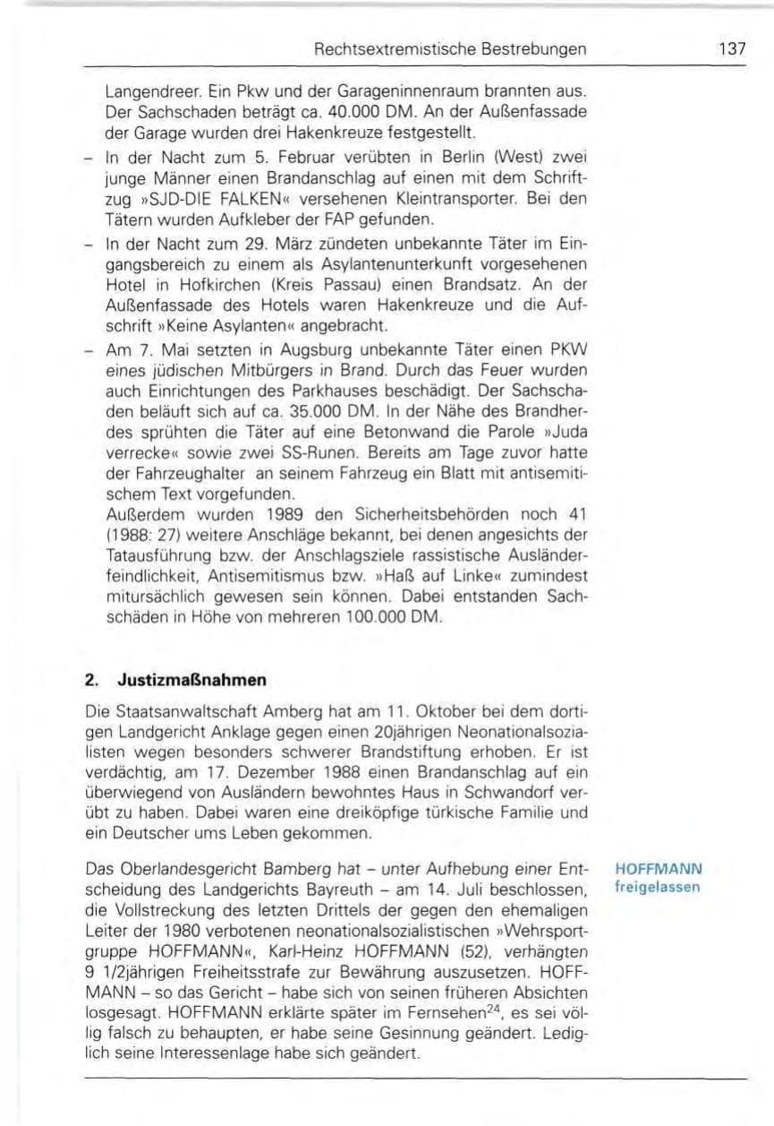 Seite 139 des Verfassungsschutzbericht 1989 Bund