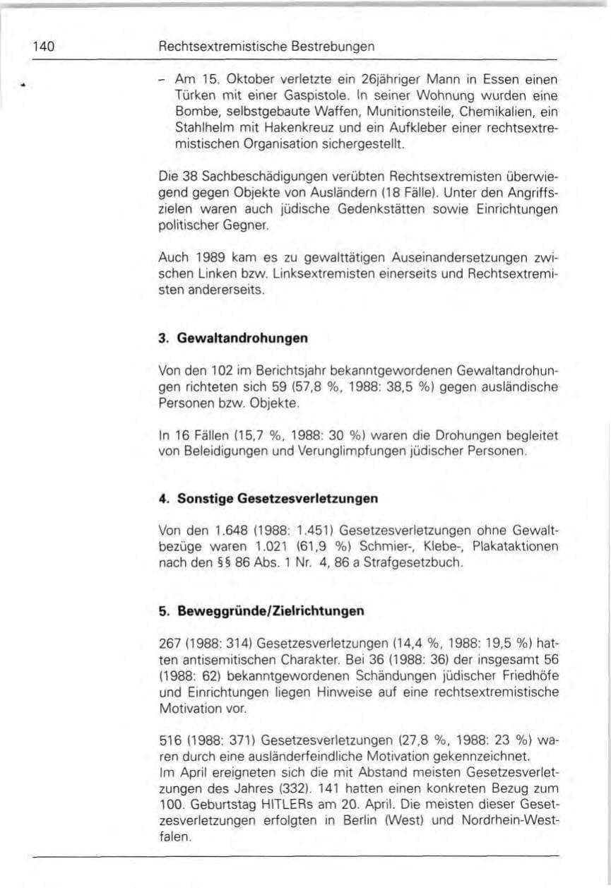 Seite 142 des Verfassungsschutzbericht 1989 Bund