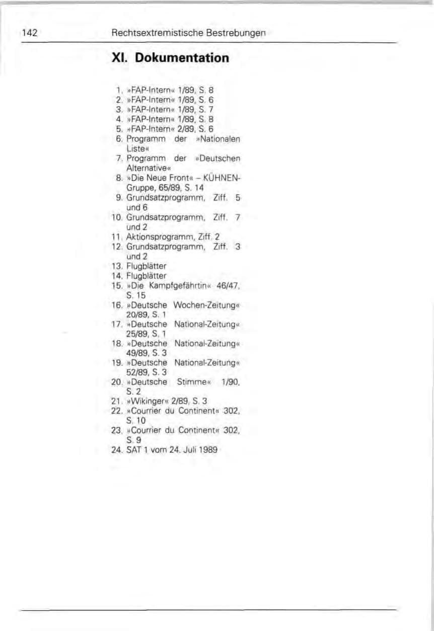 Seite 144 des Verfassungsschutzbericht 1989 Bund