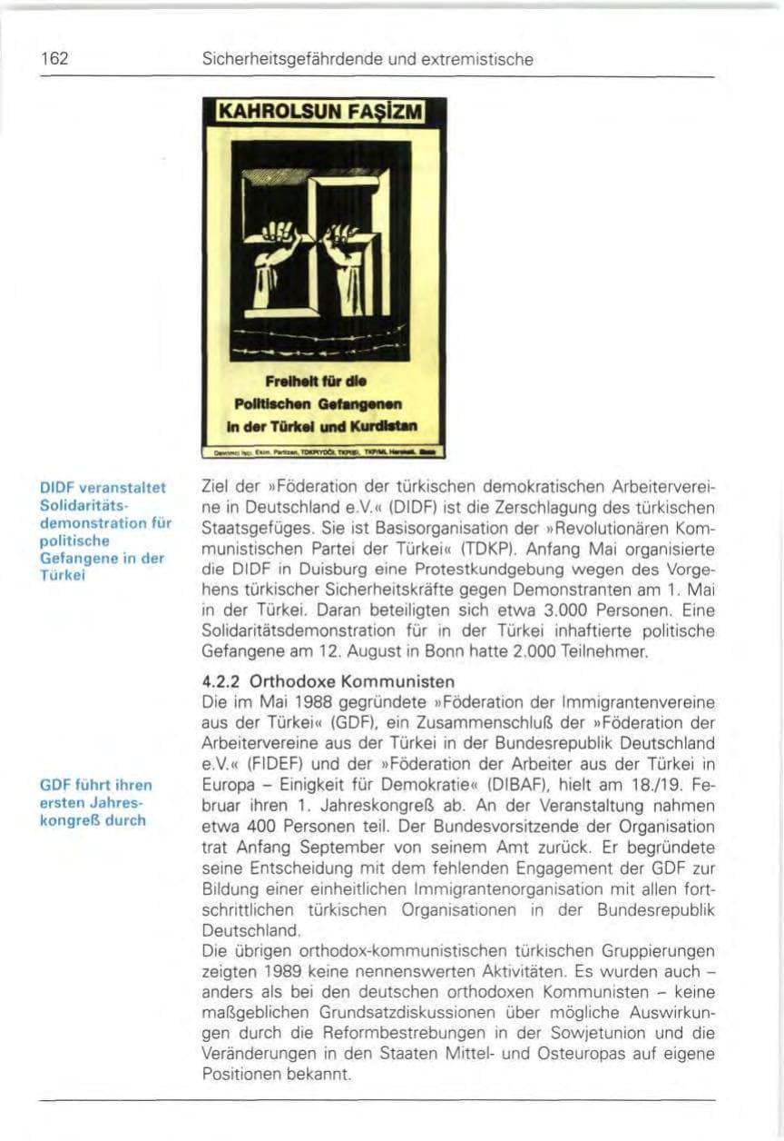 Seite 164 des Verfassungsschutzbericht 1989 Bund
