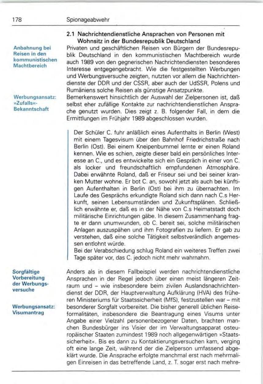 Seite 180 des Verfassungsschutzbericht 1989 Bund