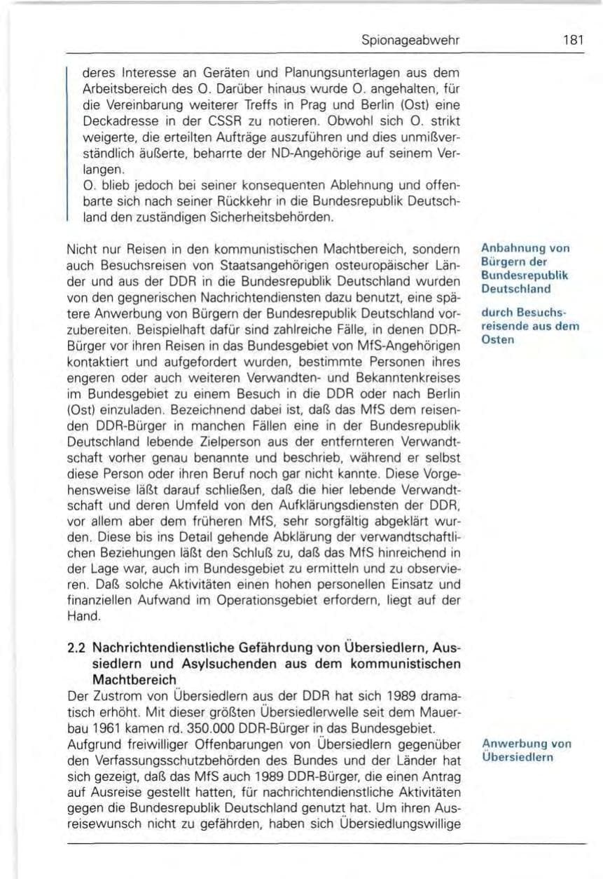 Seite 183 des Verfassungsschutzbericht 1989 Bund
