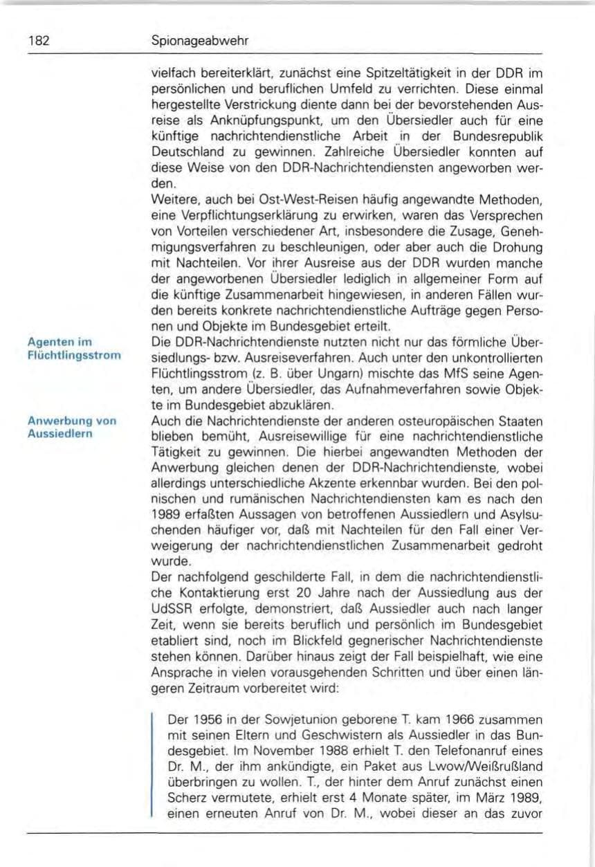 Seite 184 des Verfassungsschutzbericht 1989 Bund
