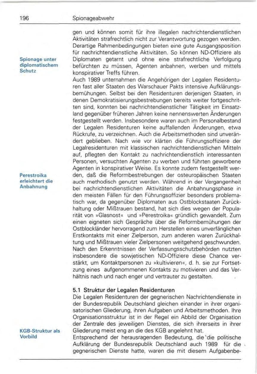 Seite 198 des Verfassungsschutzbericht 1989 Bund