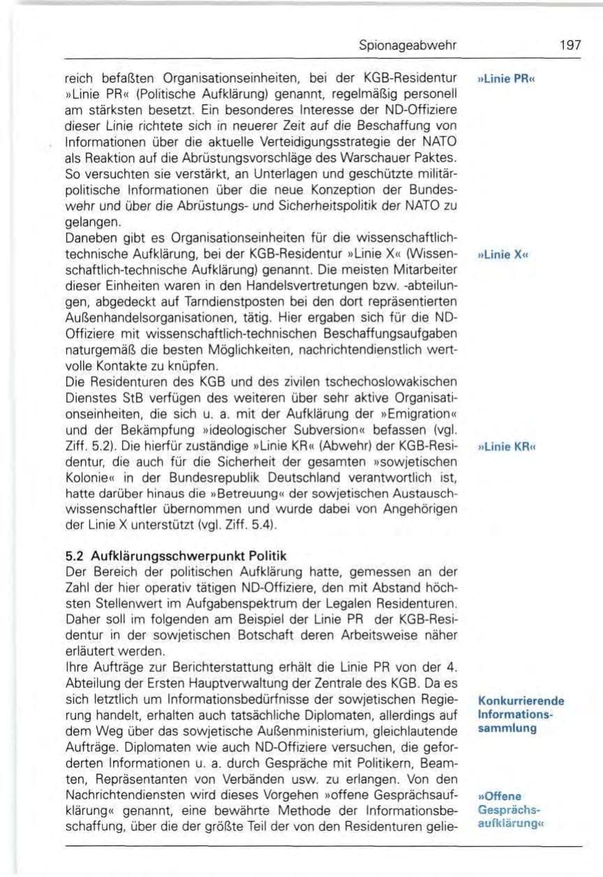 Seite 199 des Verfassungsschutzbericht 1989 Bund